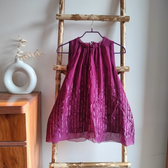 Sequin Flowy Magenta Top - Picture 16 of 16